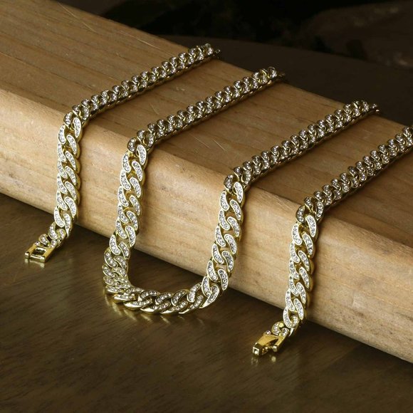14k Gold 8mm 30" Cuban Chain - Picture 1 of 6